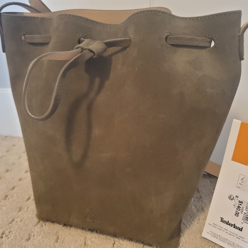 Brand New With Tags Timberland Tuckerman Leather Bucket Crossbody Bag